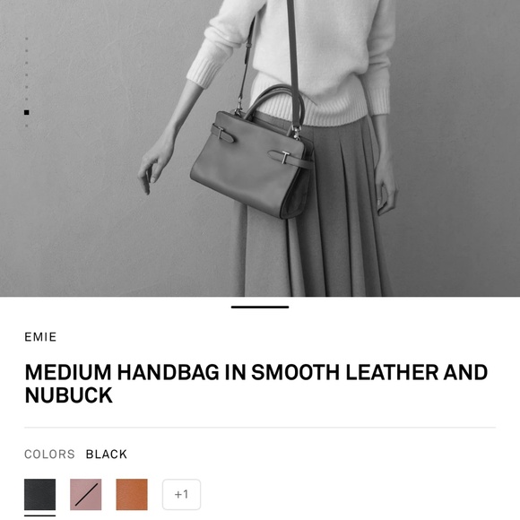 Le Tanneur - EMIE MEDIUM HANDBAG IN SMOOTH LEATHER AND NUBUCK - Picture 6 of 10